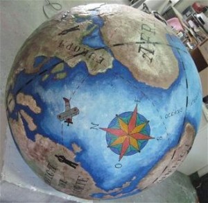 esfera globo terráqueo corporeo gigante de esfera